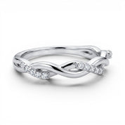 Waves Diamond Ring, Platinum