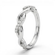 Waves Diamond Ring, Platinum