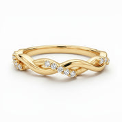 Waves Diamond Ring, 14K Gold