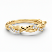Waves Diamond Ring, 14K Gold
