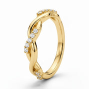 Waves Diamond Ring, 14K Gold