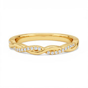 Waves Diamond Ring, Gold Vermeil