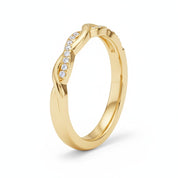 Waves Diamond Ring, Gold Vermeil
