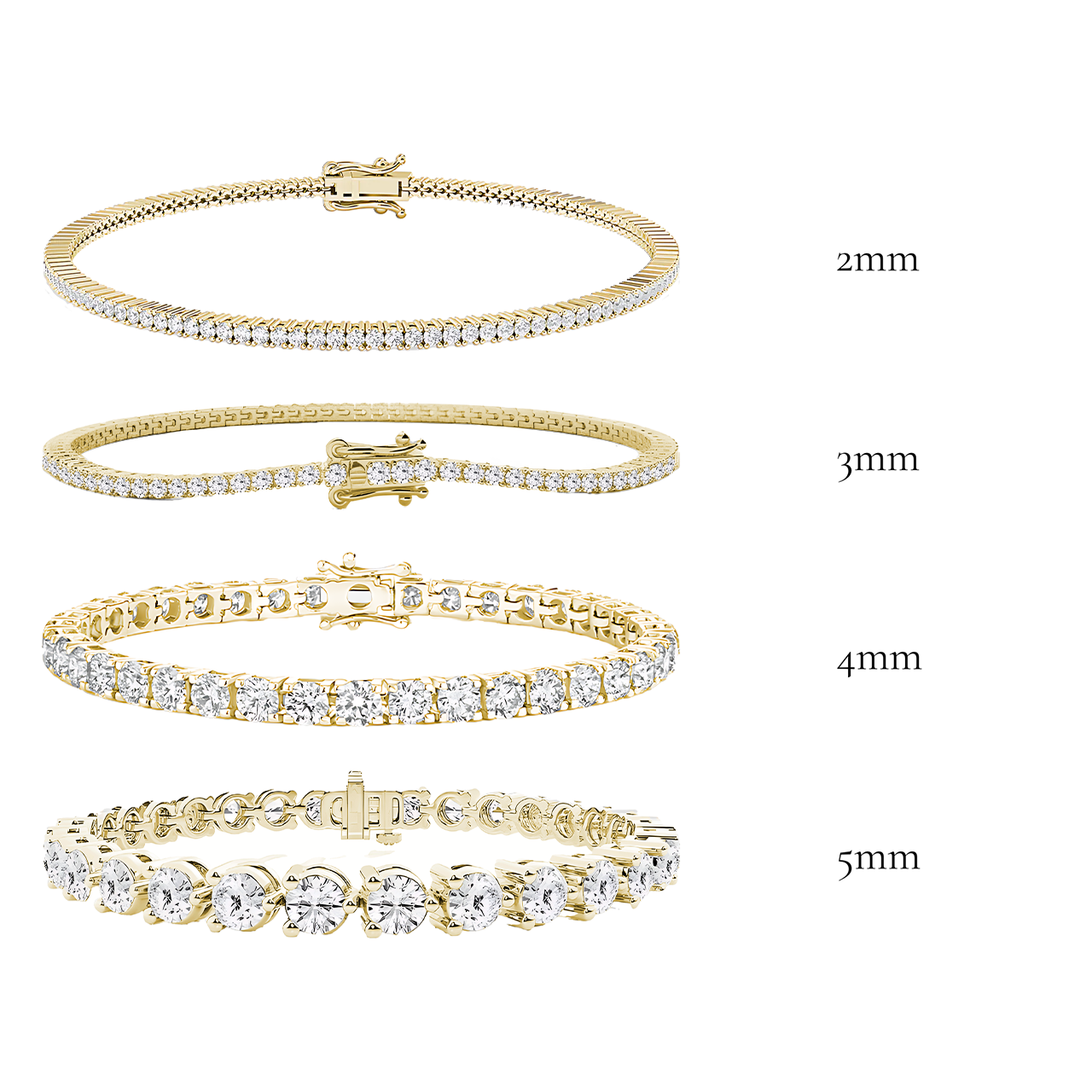 La Ronde® Diamond Tennis Bracelet 3mm, Gold Vermeil