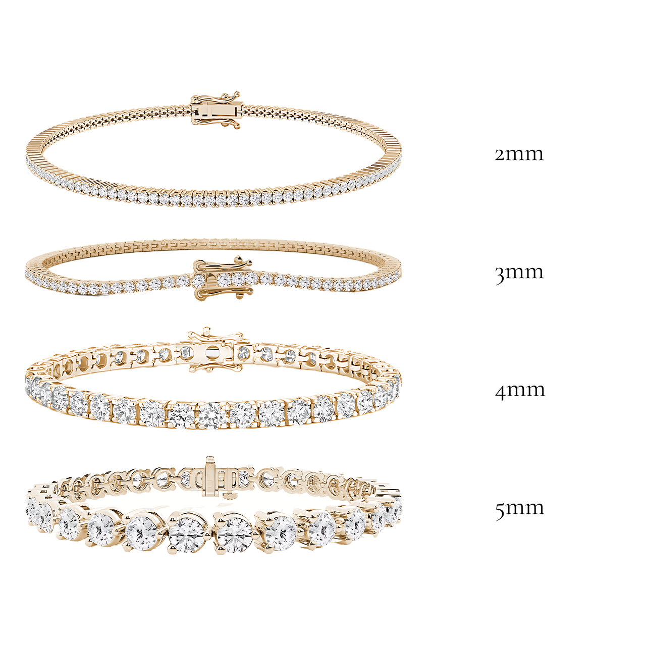 La Ronde® Diamond Tennis Bracelet 2mm, 14K Rose Gold