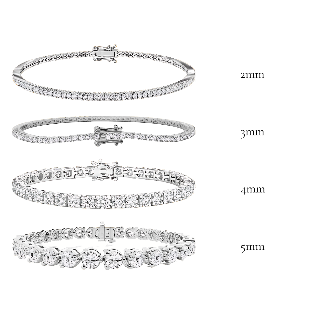 La Ronde® Diamond Tennis Bracelet 2mm, 14K White Gold