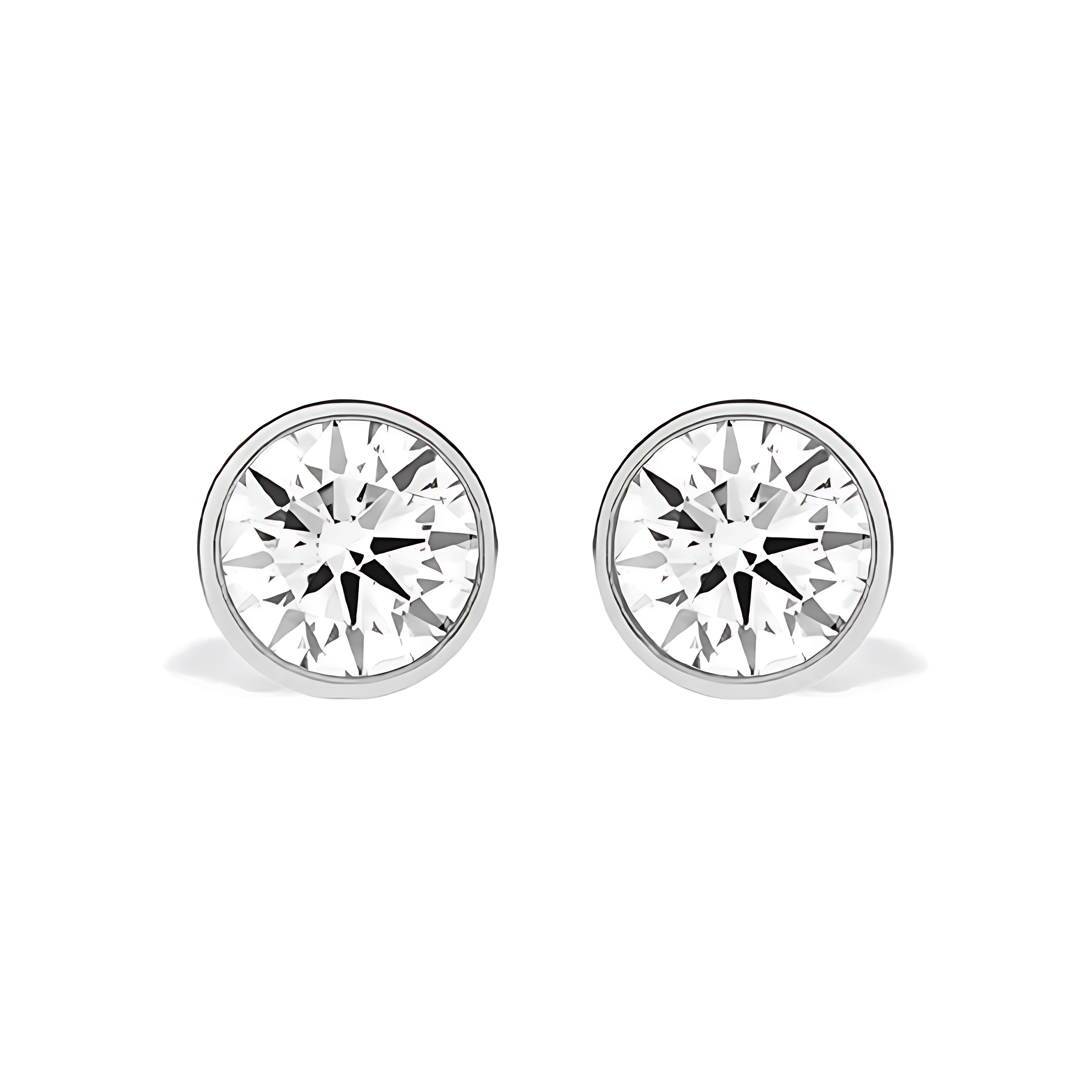 La Ronde® Bezel Diamond Stud Earrings