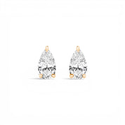 La Poire® Diamond Stud Earrings, 14K Rose Gold