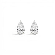 La Poire® Diamond Stud Earrings, Sterling Silver