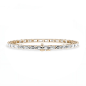 L'Emeraude® East-West Diamond Tennis Bracelet 2*4mm