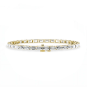 L'Emeraude® East-West Diamond Tennis Bracelet 2*4mm