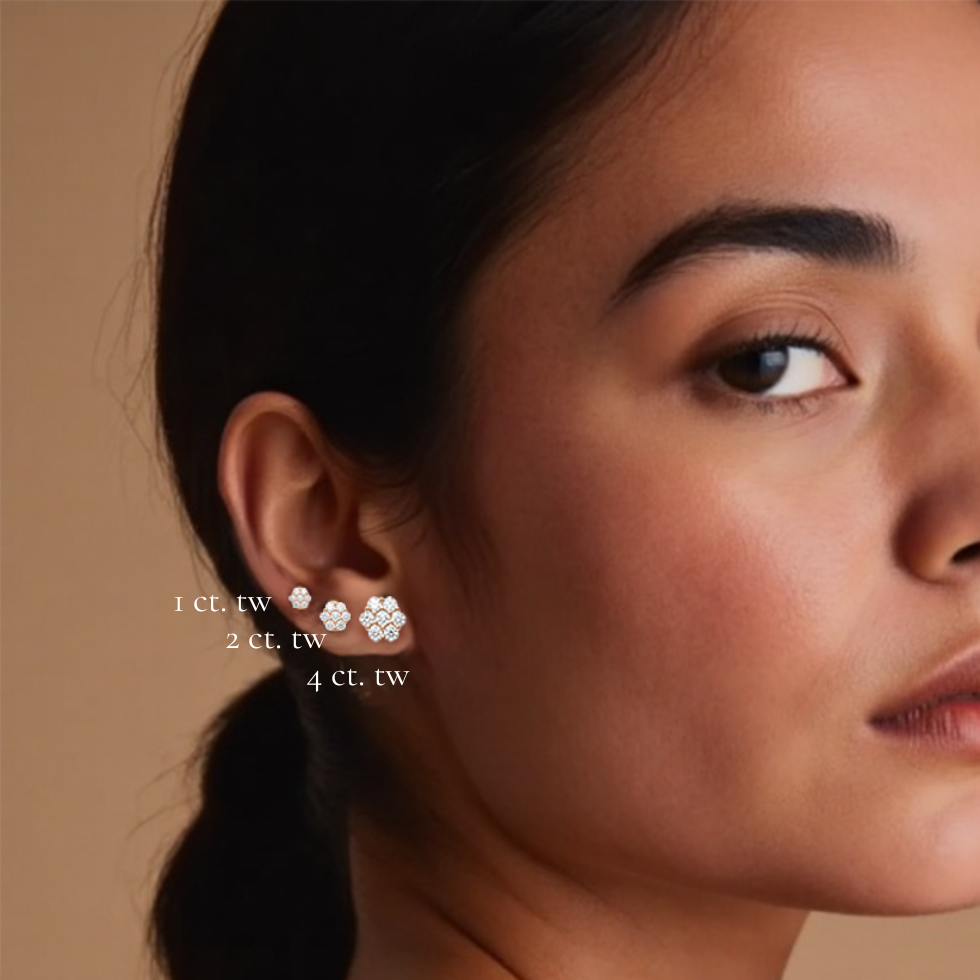 La Fleur® Diamond Stud Earrings, 14K Gold