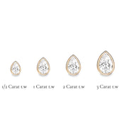 La Poire® Bezel Diamond Stud Earrings, 14K Rose Gold