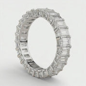 L'Emeraude® Diamond Eternity Band 2x3mm, Sterling Silver