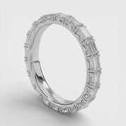 L'Emeraude® East-West Diamond Eternity Band 2x3mm, Sterling Silver