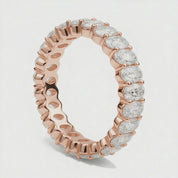 L'Ovale® Diamond Eternity Band 2x4mm, 14K Rose Gold