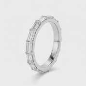 L'Emeraude® East-West Diamond Eternity Band 2x4mm, 14K White Gold