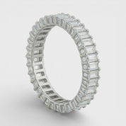 L'Emeraude® Diamond Eternity Band 2x3mm, Sterling Silver