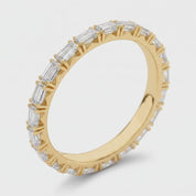 L'Emeraude® East-West Diamond Eternity Band 2x3mm, Gold Vermeil