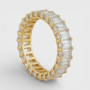 L'Emeraude® Diamond Eternity Band 2x4mm, Gold Vermeil
