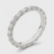 L'Emeraude® East-West Diamond Eternity Band 2x3mm, Platinum