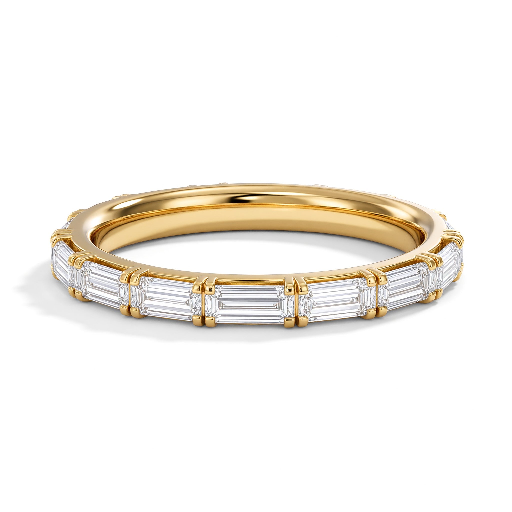 L'Emeraude® East-West Diamond Eternity Band 2x4mm, 14K Gold