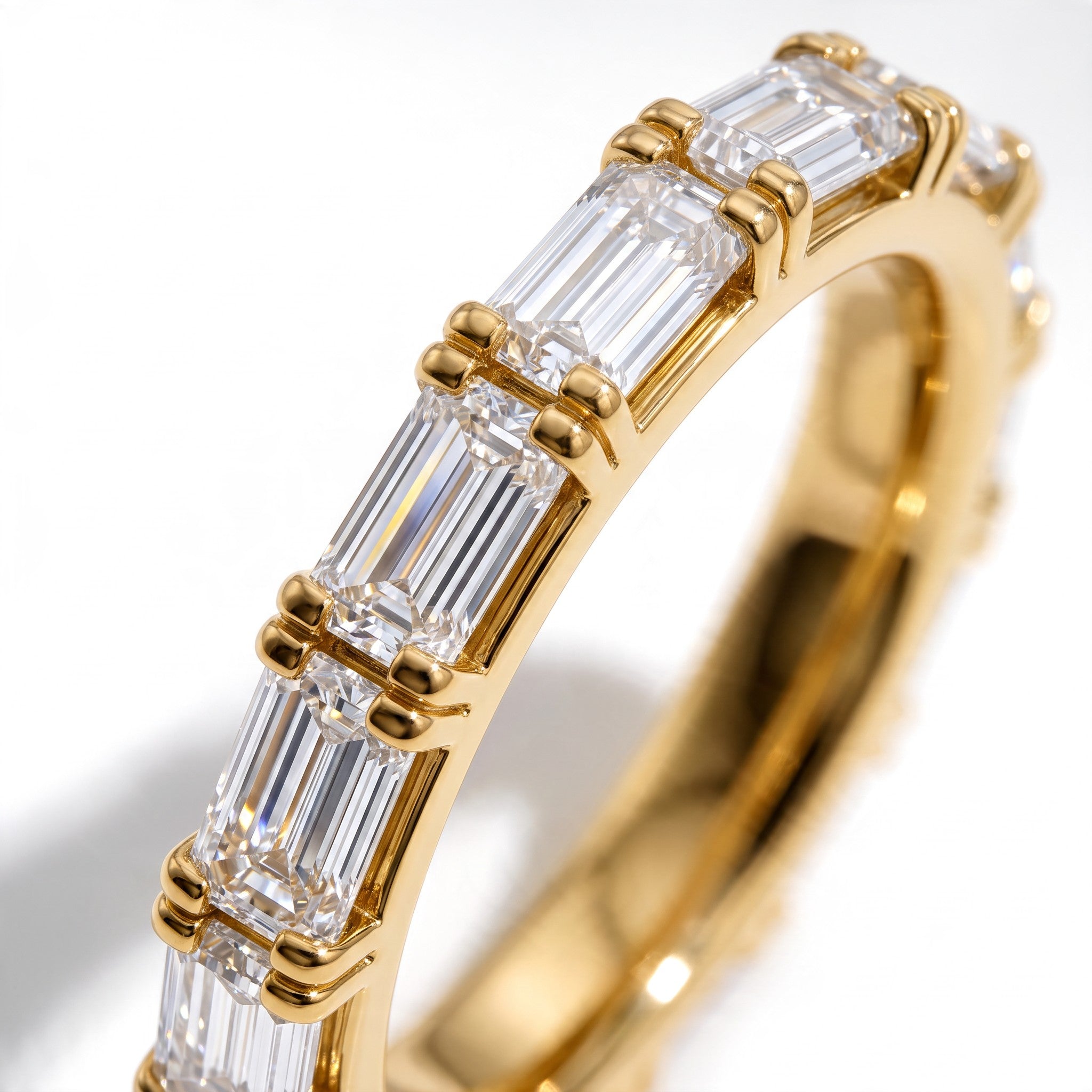 L'Emeraude® East-West Diamond Eternity Band 2x4mm, 14K Gold