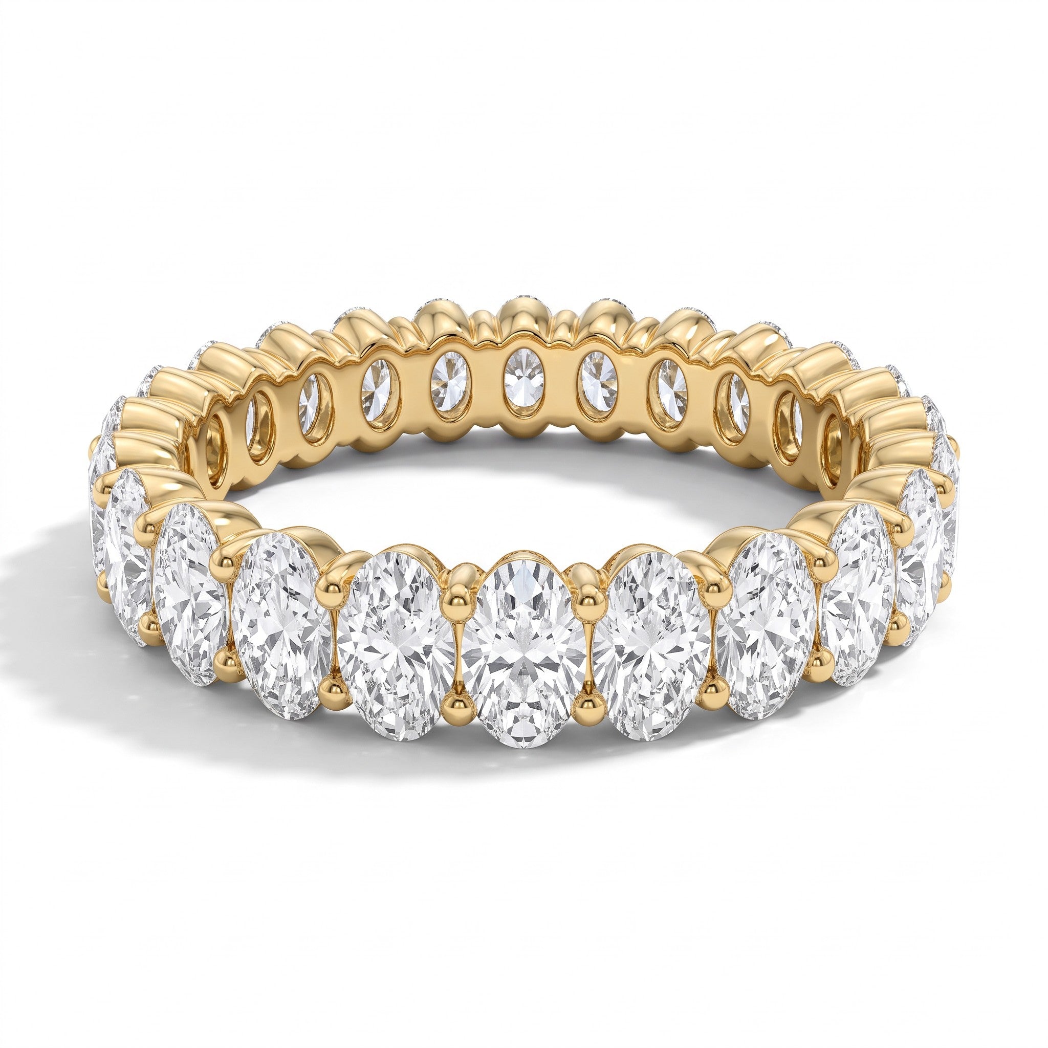 L'Ovale® Diamond Eternity Band 2x4mm, 14K Gold