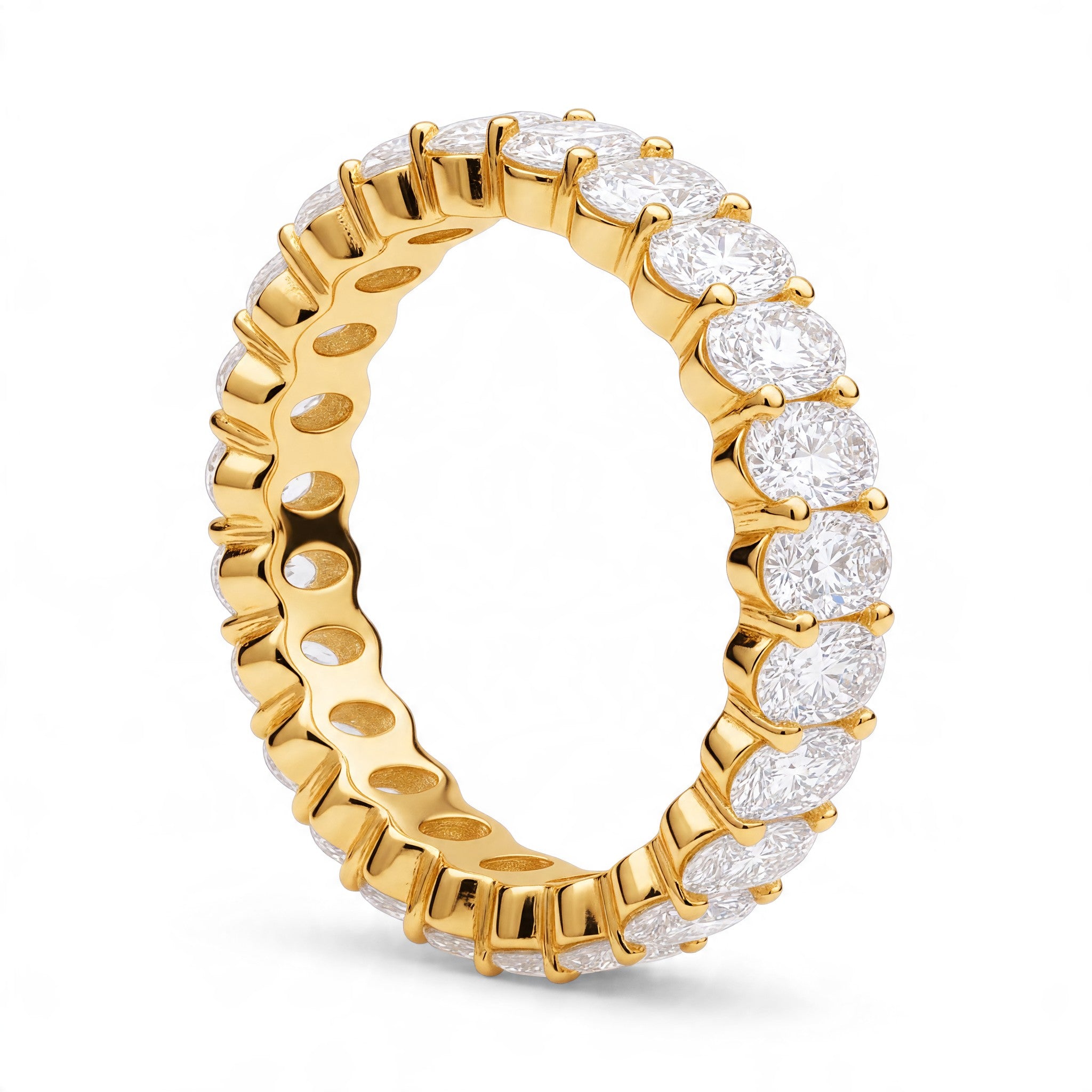 L'Ovale® Diamond Eternity Band 2x4mm, 14K Gold