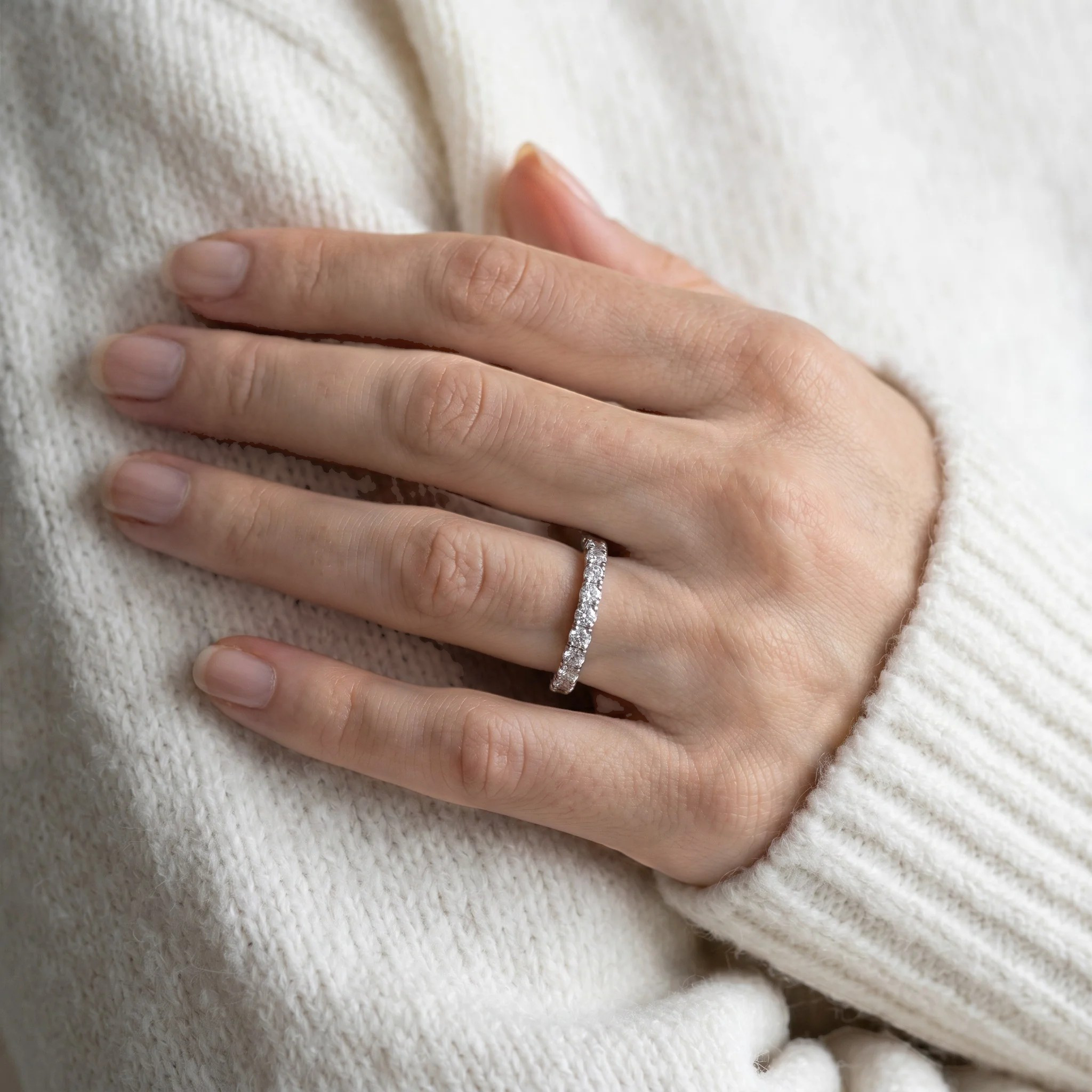 La Ronde® Diamond Eternity Band 2.3mm, Sterling Silver