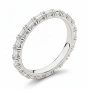 L'Emeraude® East-West Diamond Eternity Band 2x3mm, Platinum