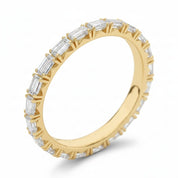 L'Emeraude® East-West Diamond Eternity Band 2x3mm, Gold Vermeil